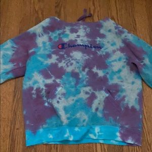 tie dye champion sweatshirt
